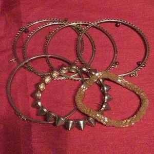 7 Goldtone Bracelets